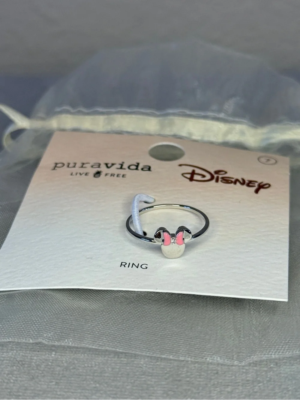 Pura Vida Disney Delicate Minnie Mouse Ring, Size 7